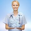 nurse with tablet