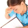Stressed nurse
